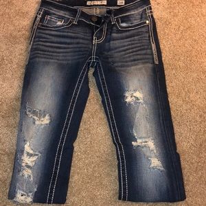 Buckle, Stella 26 R x 32 blue straight cut jeans
